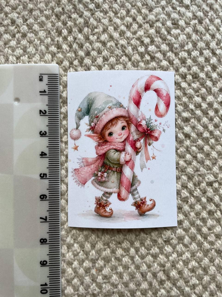 16 Cute Christmas Animal Stickers, Pink Watercolour Winter Stickers, Penguin Sloth Hedgehog Mouse, Journal Scrapbook Craft Stickers
