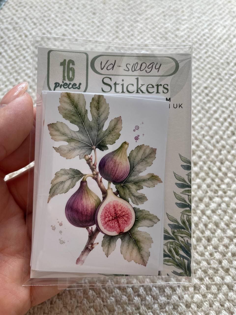16 Botanical Fruit & Berry Stickers, Watercolour Garden Stickers, Vintage Fruit Journal Scrapbook Planner Craft Stickers, 5x7cm