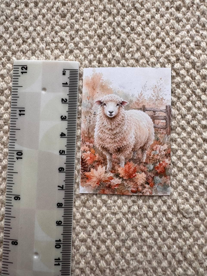 16 Autumn Farm Stickers, Watercolour Country Farmhouse Stickers, Fall Animals Pumpkins Journal Scrapbook Cottagecore Craft Stickers