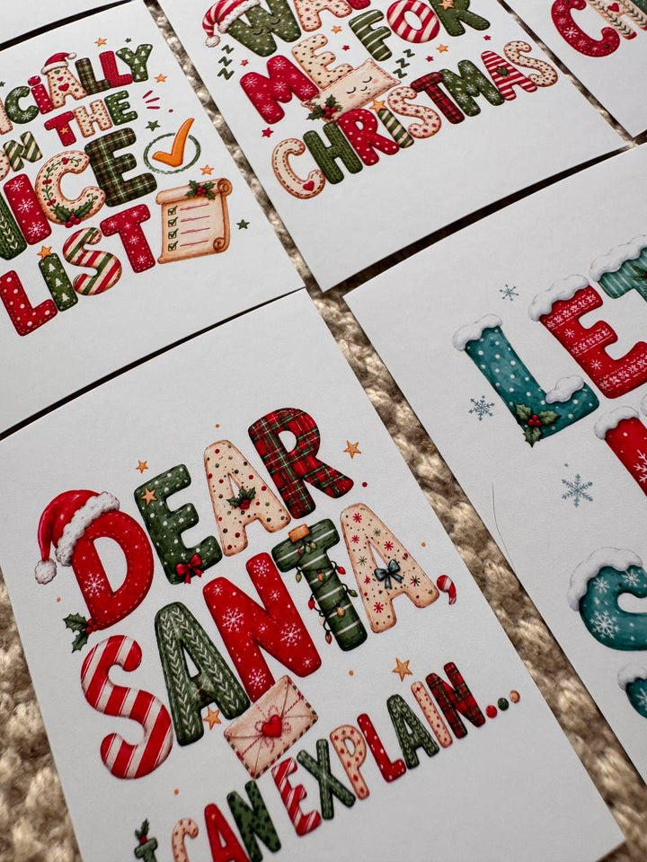 16 Christmas Quote Stickers, Funny Festive Sayings, Merry Christmas Stickers, Xmas Scrapbook Junk Journal Planner Craft Stickers