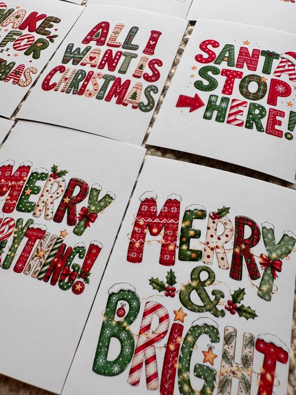 16 Christmas Quote Stickers, Funny Festive Sayings, Merry Christmas Stickers, Xmas Scrapbook Junk Journal Planner Craft Stickers