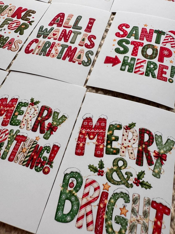 16 Christmas Quote Stickers, Funny Festive Sayings, Merry Christmas Stickers, Xmas Scrapbook Junk Journal Planner Craft Stickers