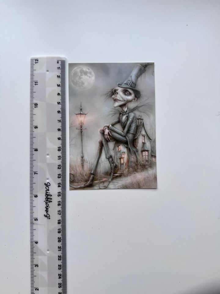 Set of 20 Halloween Gothic Postcards, Spooky Witch Cards, Haunted House Ephemera, Junk Journal Supplies, Dark Gothic Scrapbooking