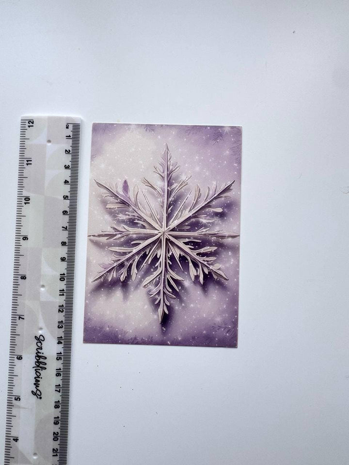 Set of 20 Purple Christmas Postcards, Lavender Winter Cards, Christmas Ephemera, Junk Journal Supplies, Scrapbooking Cards, Festive Decor