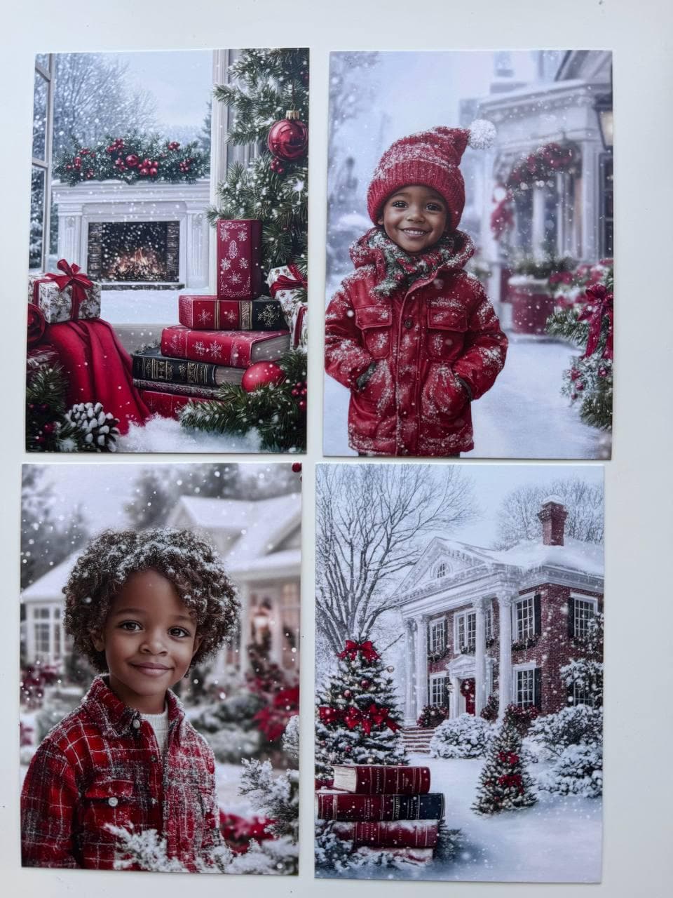 Set of 20 Christmas Journal Cards, Red Christmas Ephemera, Winter Cardstock Prints, Junk Journal Supplies, Scrapbooking, Festive Paper
