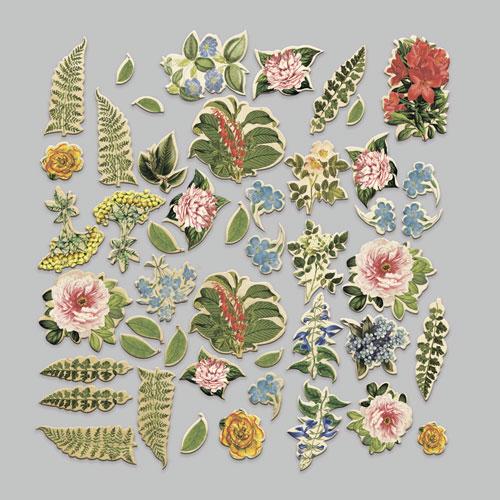 58 Summer Botanical Die Cuts, Colourful Floral Ephemera, Cardstock Pieces, NOT Stickers, No Adhesive, Junk Journal Supplies
