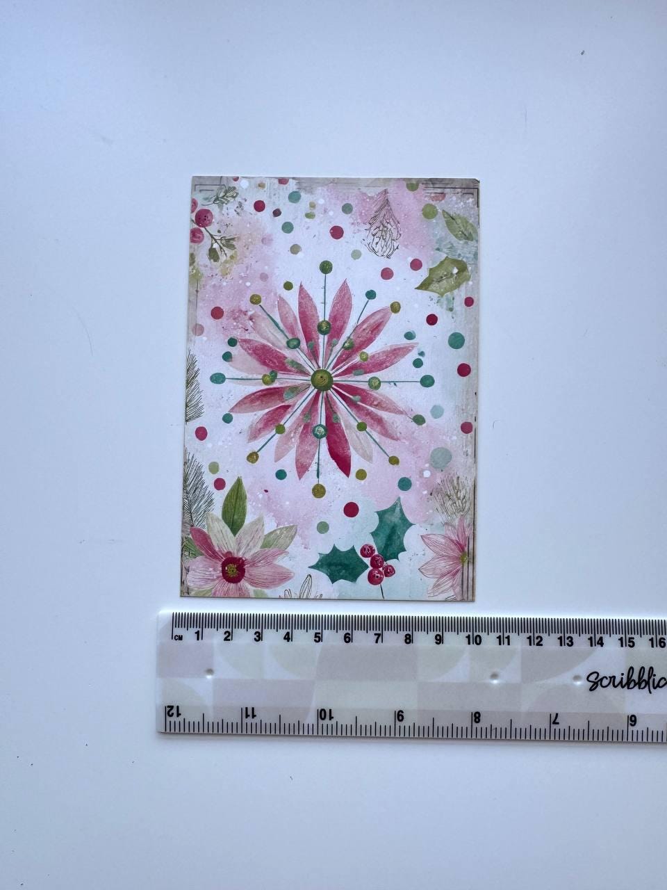 Set of 20 Pink Christmas Postcards, Cute Angel & Festive Cards, 10 x 14.5 cm, 20 Different Designs, Single-Sided Winter Cards