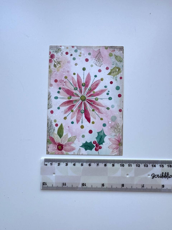 Set of 20 Pink Christmas Postcards, Cute Angel & Festive Cards, 10 x 14.5 cm, 20 Different Designs, Single-Sided Winter Cards