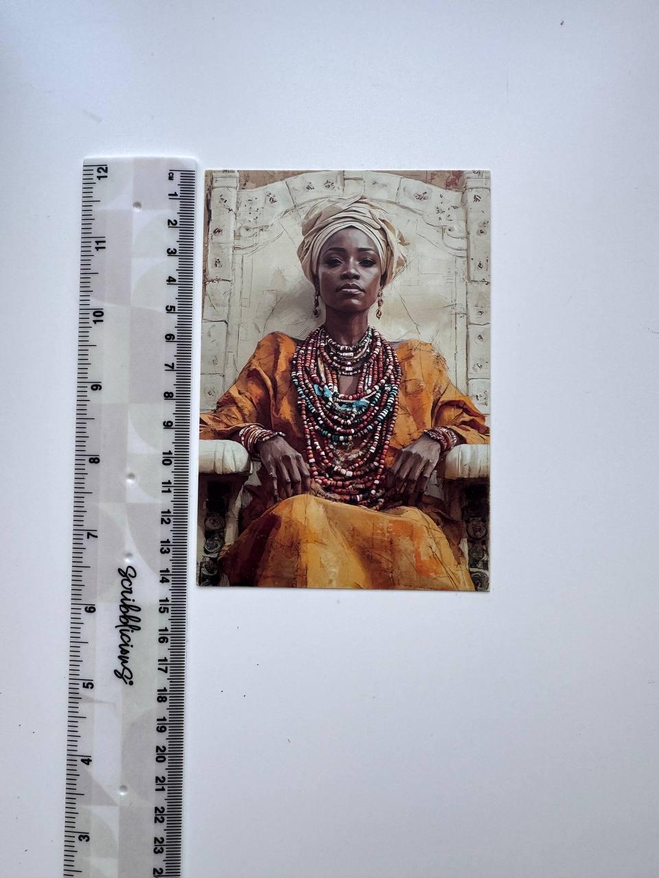 Set of 20 African Art Postcards, African Women & Wildlife Cards, 10 x 14.5 cm, 20 Different Designs, Single-Sided, Junk Journal