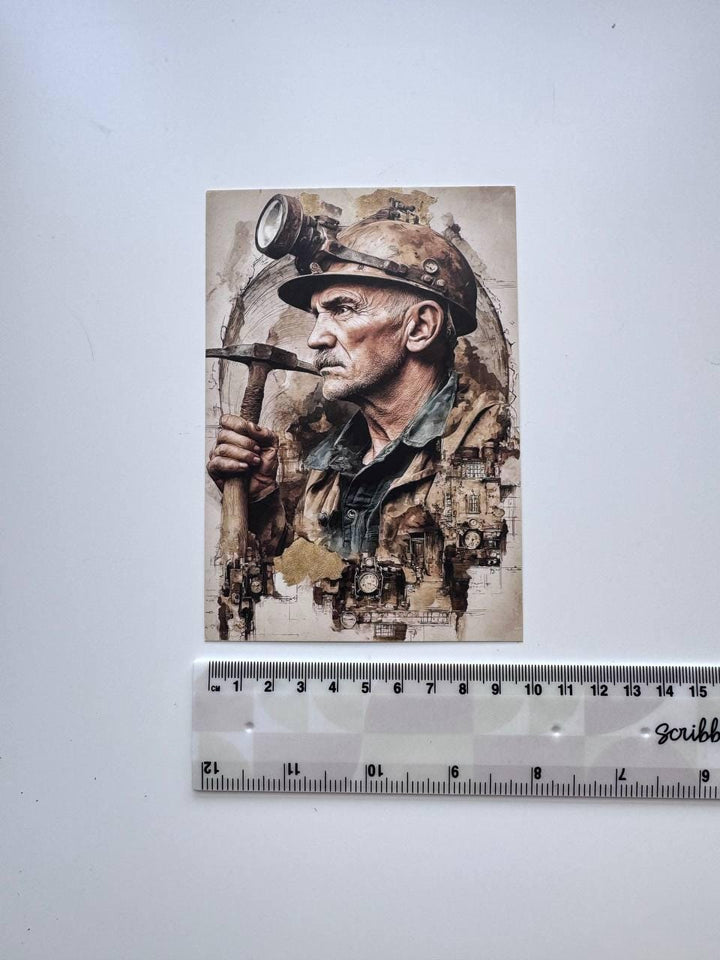 Set of 20 Vintage Men Postcards, Adventure & Travel Cards, Pilot Fisherman Camera Art, 10 x 14.5 cm, Junk Journal Ephemera