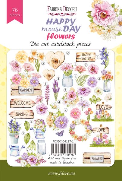 76 Floral Die Cuts, Spring Flowers Cardstock Ephemera, Garden Scrapbooking Pieces, Junk Journal Supplies, NOT Stickers, No Adhesive