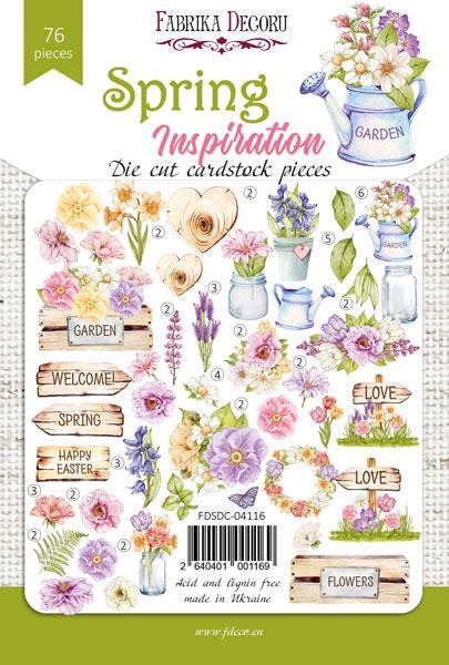 76 Spring Die Cut Cardstock Pieces, Floral Ephemera Pack, Junk Journal Supplies, Scrapbooking Embellishments, No Adhesive