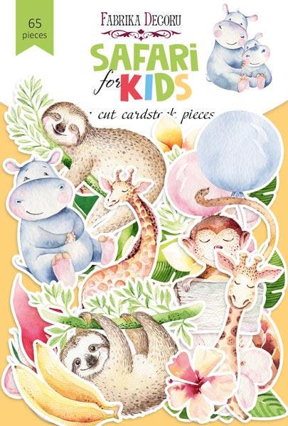 65 Safari Animal Die Cuts, Cute Kids Jungle Ephemera, Giraffe Sloth Hippo, NOT Stickers, No Adhesive, Scrapbook & Journal Supplies