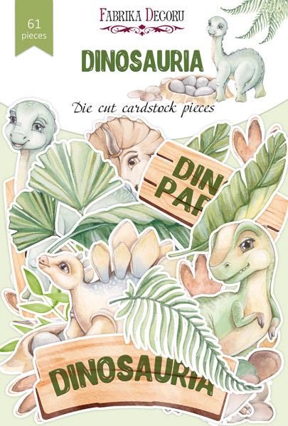 61 Dinosaur Die Cuts, Cute Dinosaur Ephemera, Kids Scrapbooking, Cardstock Pieces, NOT Stickers, No Adhesive, Junk Journal