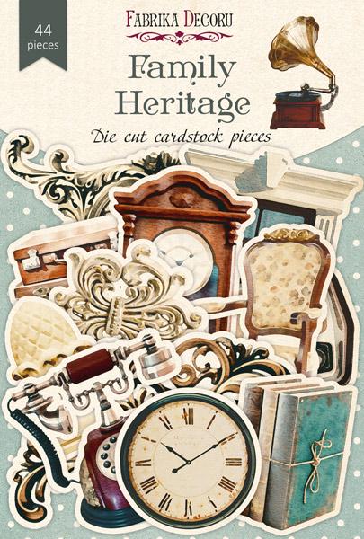 44 Family Heritage Die Cuts, Vintage Ephemera, Antique Furniture & Objects, NOT Stickers, No Adhesive, Junk Journal Supplies