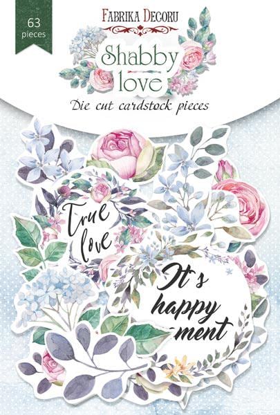 63 Shabby Love Floral Die Cuts, Pink Rose Ephemera, Romantic Scrapbooking, NOT Stickers, No Adhesive, Junk Journal Supplies