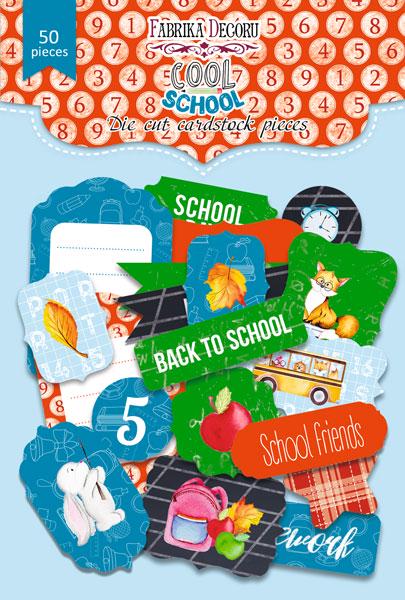 50 Cool School Die Cuts, Back to School Scrapbook Ephemera, School Card Making Supplies, NOT Stickers, No Adhesive