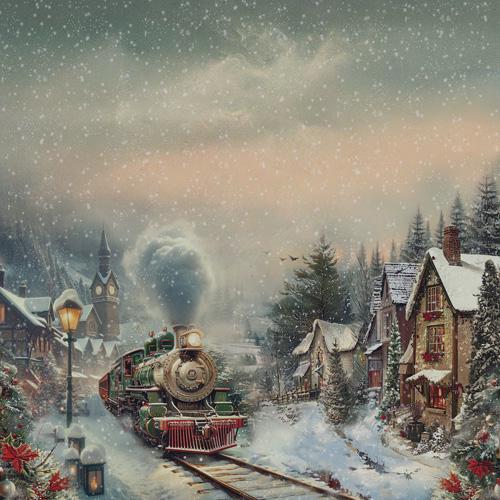 Nostalgic Christmas Scrapbook Paper 8x8, 10 Double Sided Sheets, Vintage Christmas Paper, Junk Journal Supplies