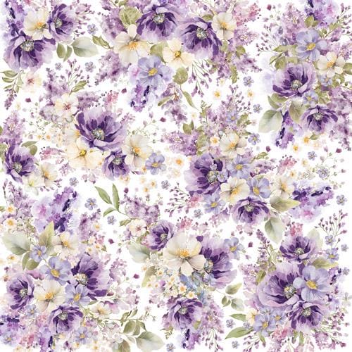 Floral Sentiments Scrapbook Paper 8x8, 10 Double Sided Sheets, Floral Botanical Paper, Junk Journal Supplies