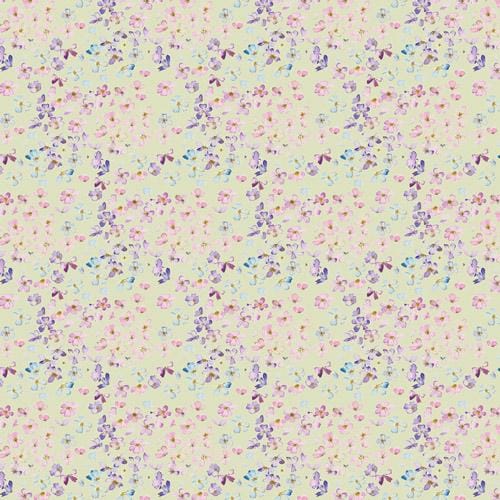 Floral Sentiments Scrapbook Paper 8x8, 10 Double Sided Sheets, Floral Botanical Paper, Junk Journal Supplies