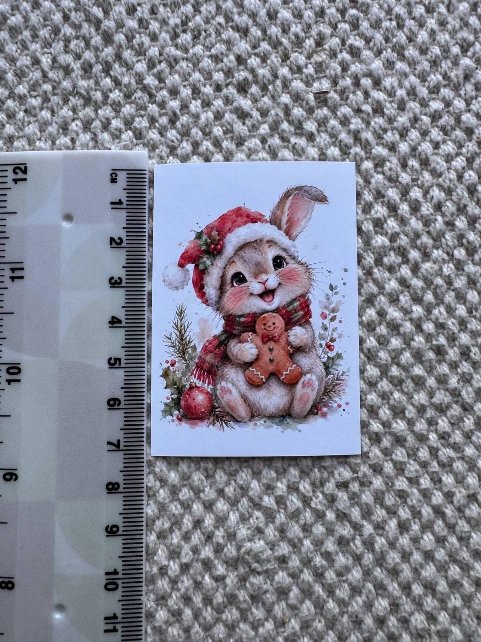 16 Cute Christmas Animal Stickers, Watercolor Holiday Journal Stickers, Bunny Fox Snowman Penguin Scrapbook Stickers UK Set