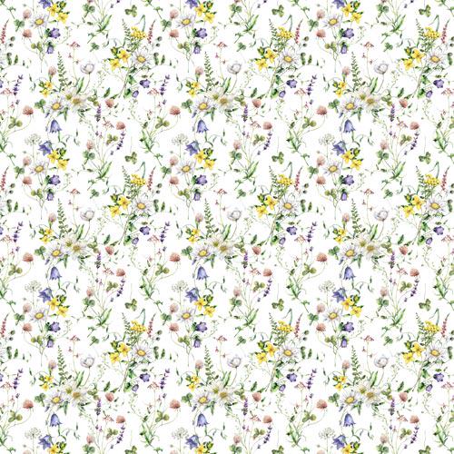 Floral Sentiments Scrapbook Paper 8x8, Floral Botanical Paper, 10 Double Sided Sheets, Junk Journal & Card Making Supplies