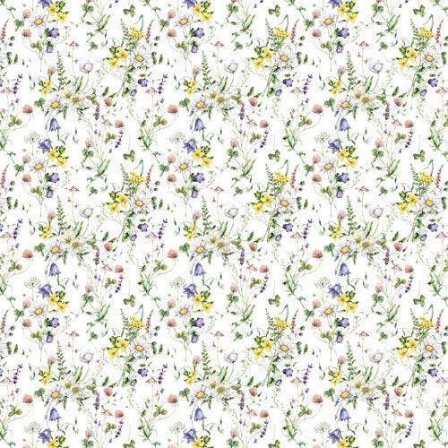 Floral Sentiments Scrapbook Paper 8x8, Floral Botanical Paper, 10 Double Sided Sheets, Junk Journal & Card Making Supplies