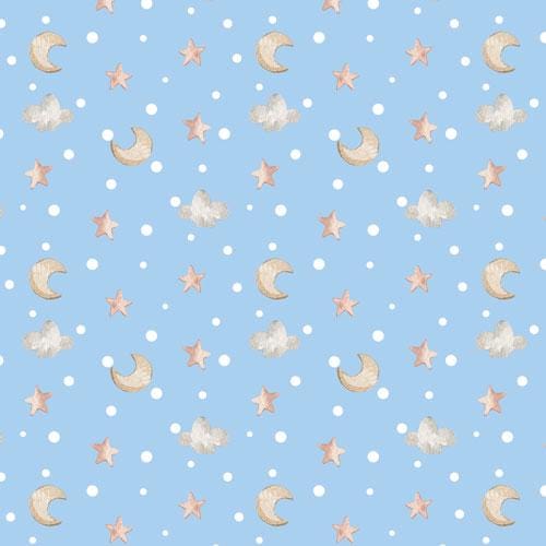 Boho Baby Boy Scrapbook Paper 8x8, Blue Nursery Paper, Baby Album, 10 Double Sided Sheets, Junk Journal & Card Making Supplies