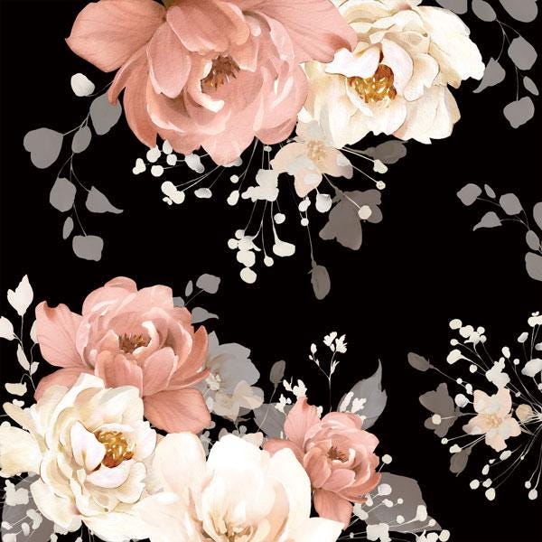 Miracle Flowers Scrapbook Paper 8x8, Floral Botanical Paper, 10 Double Sided Sheets, Junk Journal, Card Making & Craft Supplies
