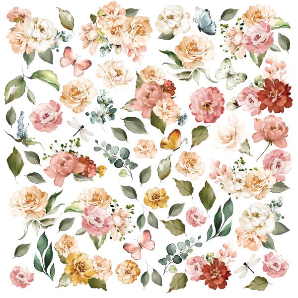 Where Beauty Lives Scrapbook Paper 8x8, Double Sided Floral Paper, Romantic Junk Journal & Card Making Supplies