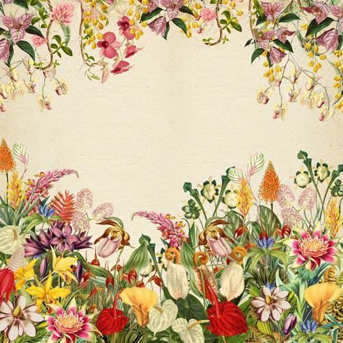 Botany Exotic Scrapbook Paper Pad 8x8, Double-Sided Botanical Paper, Tropical Paper for Junk Journal Crafts
