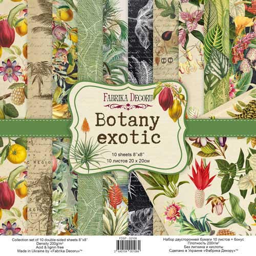 Botany Exotic Scrapbook Paper Pad 8x8, Double-Sided Botanical Paper, Tropical Paper for Junk Journal Crafts