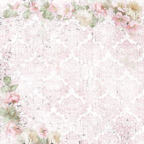 Nostalgia Scrapbook Paper 8x8, Double Sided Vintage Floral Paper, Shabby Chic Junk Journal Craft Supplies