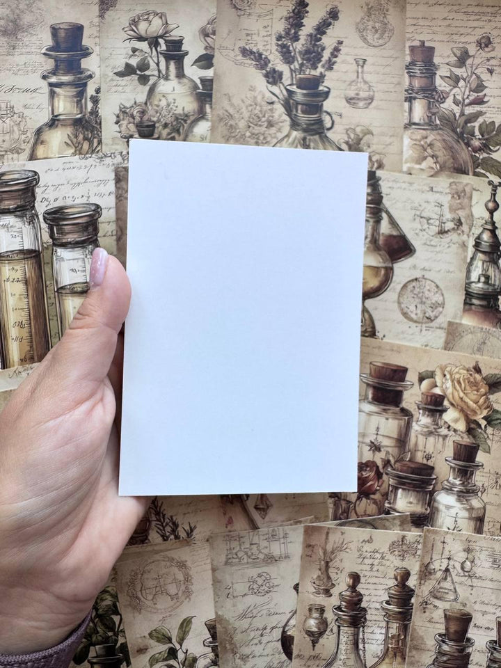 Set of 20 Vintage Apothecary Postcards 14.5 x 10 cm, Potion Bottle Cards, Alchemy Ephemera, Junk Journal Scrapbooking Supplies