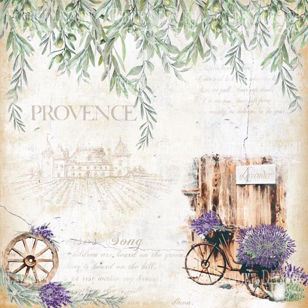 Journey to Provence Scrapbook Paper 8x8, Lavender Double Sided Paper, Junk Journal Card Making Craft Supplies