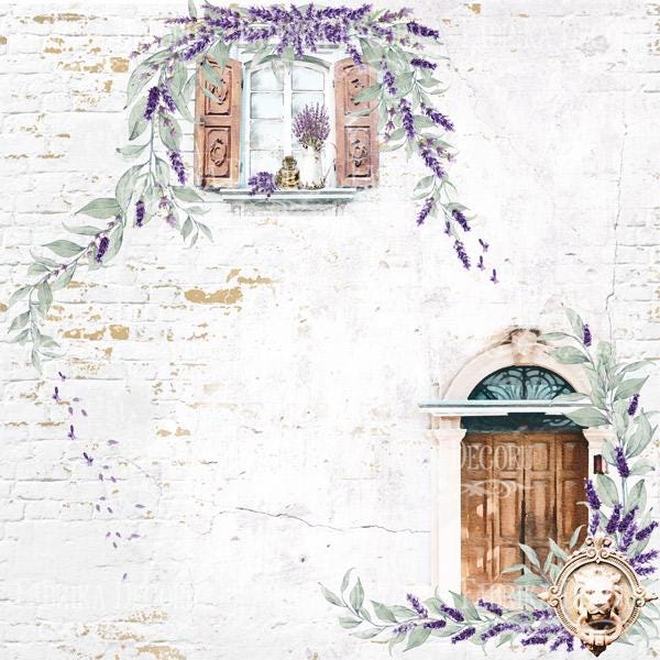Journey to Provence Scrapbook Paper 8x8, Lavender Double Sided Paper, Junk Journal Card Making Craft Supplies