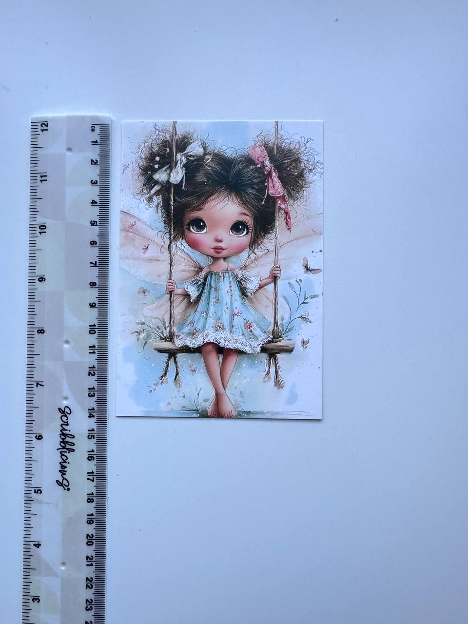 Set of 20 Fairy Postcards Set, Whimsical Fairy Ephemera, Junk Journal Cards, Cottagecore Scrapbook Paper, Fantasy Art Cards 10x15 cm