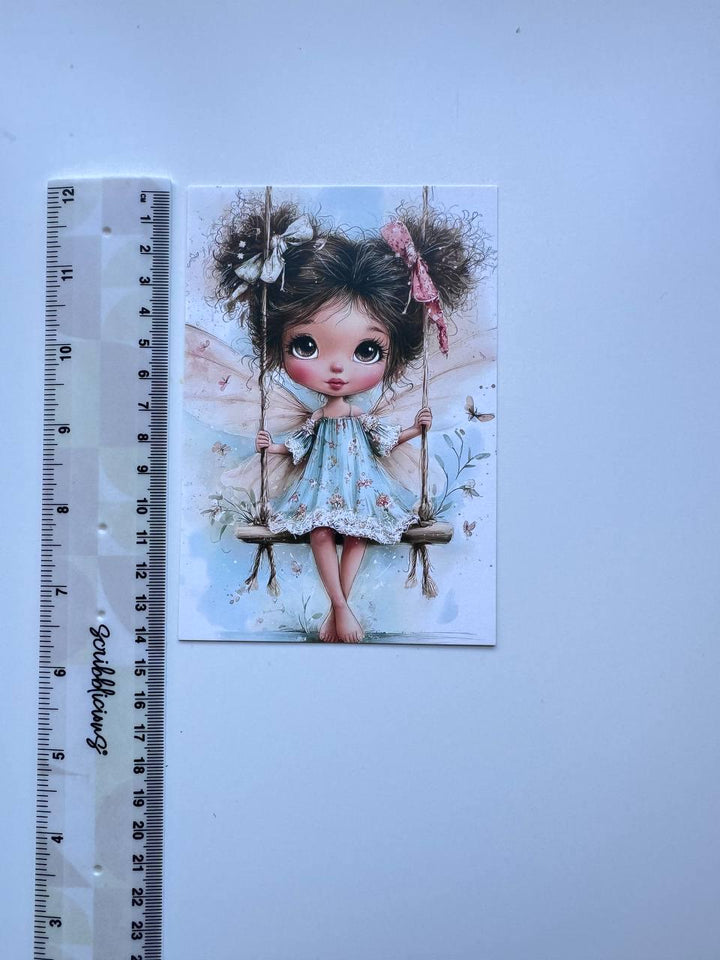 Set of 20 Fairy Postcards Set, Whimsical Fairy Ephemera, Junk Journal Cards, Cottagecore Scrapbook Paper, Fantasy Art Cards 10x15 cm