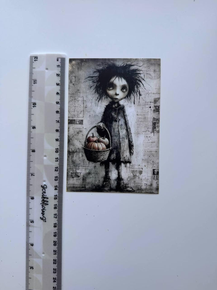 Set of 20 Spooky Halloween Cards, Gothic Journal Cards, Dark Halloween Ephemera, Junk Journal Supplies, Scrapbooking Paper, Witchy Decor