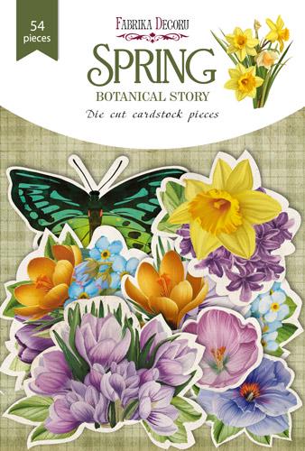 54 Spring Botanical Die Cuts, Floral & Butterfly Cardstock Ephemera, NOT Stickers, No Adhesive, Junk Journal Scrapbook Supplies