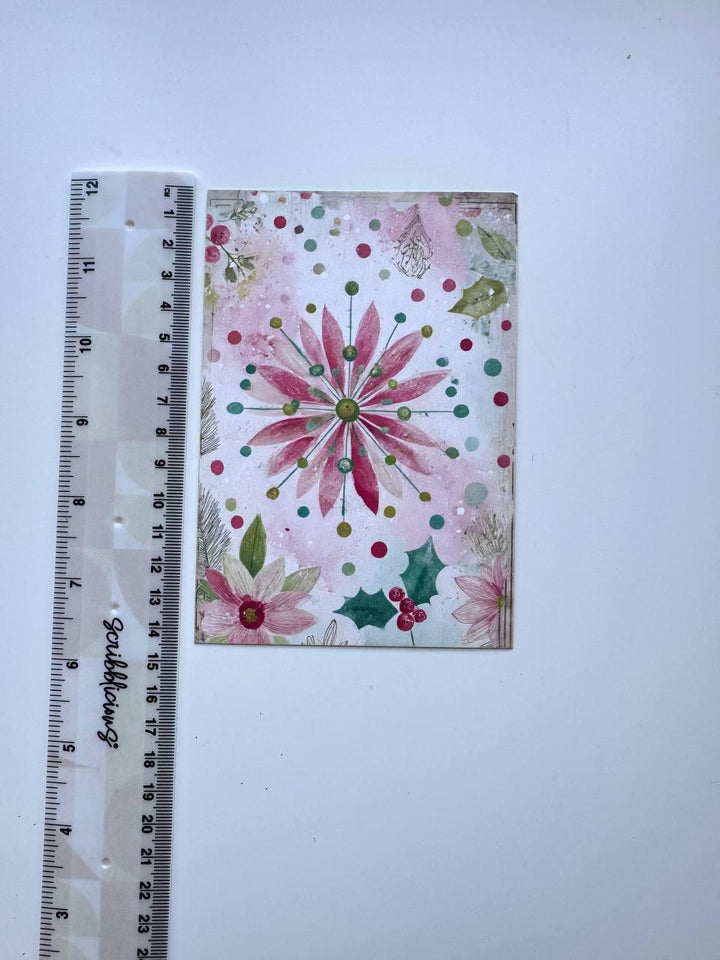 Set of 20 Pink Christmas Postcards, Cute Angel & Festive Cards, 10 x 14.5 cm, 20 Different Designs, Single-Sided Winter Cards