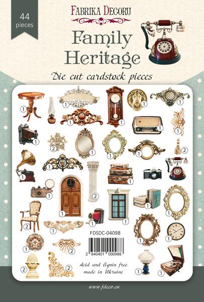 44 Family Heritage Die Cuts, Vintage Ephemera, Antique Furniture & Objects, NOT Stickers, No Adhesive, Junk Journal Supplies