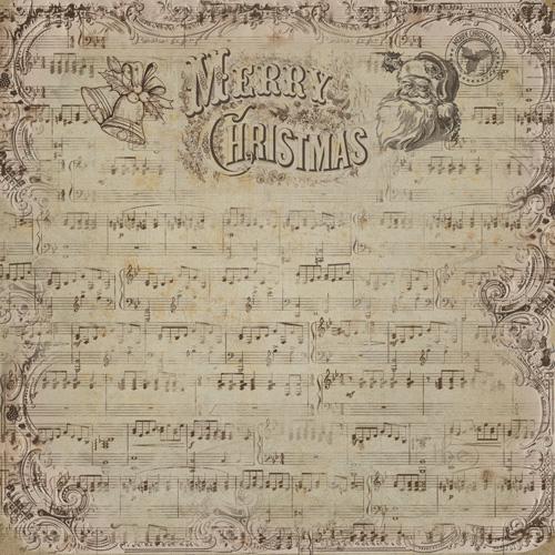 Nostalgic Christmas Scrapbook Paper 8x8, 10 Double Sided Sheets, Vintage Christmas Paper, Junk Journal Supplies