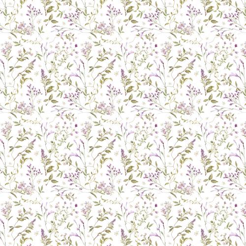 Floral Sentiments Scrapbook Paper 8x8, 10 Double Sided Sheets, Floral Botanical Paper, Junk Journal Supplies