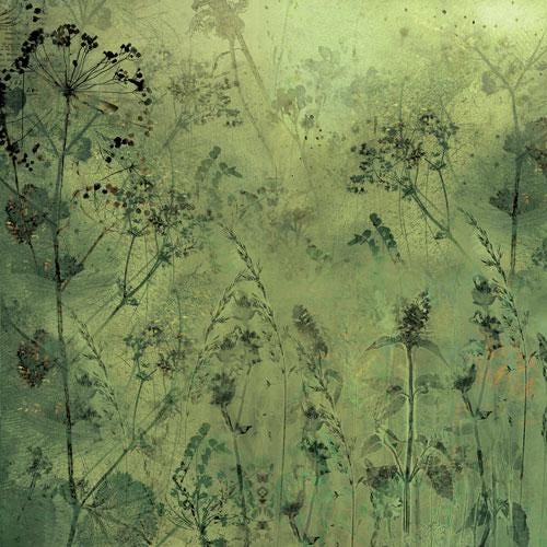 Summer Botanical Story Scrapbook Paper 8x8, Double Sided Vintage Botanical Paper, Junk Journal Craft Supplies