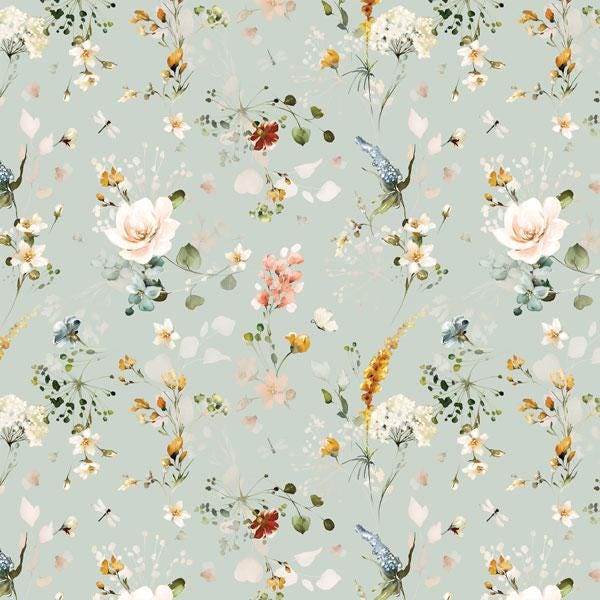 Miracle Flowers Scrapbook Paper 8x8, Floral Botanical Paper, 10 Double Sided Sheets, Junk Journal, Card Making & Craft Supplies