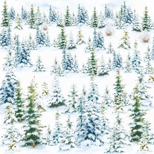 Country Winter Scrapbook Paper 8x8, Winter Woodland Paper, 10 Double Sided Sheets, Christmas Junk Journal & Card Making Supplies