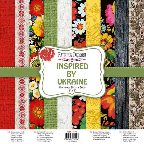 Inspired by Ukraine Scrapbook Paper 8x8, Ukrainian Folk Floral Paper, 10 Double Sided Sheets, Junk Journal & Card Making Supplies