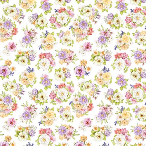 Spring Inspiration Scrapbook Paper 8x8, Floral Botanical Paper, 10 Double Sided Sheets, Junk Journal & Card Making Supplies
