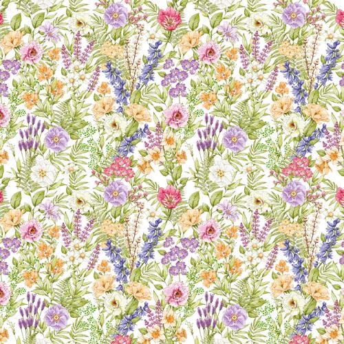 Spring Inspiration Scrapbook Paper 8x8, Floral Botanical Paper, 10 Double Sided Sheets, Junk Journal & Card Making Supplies